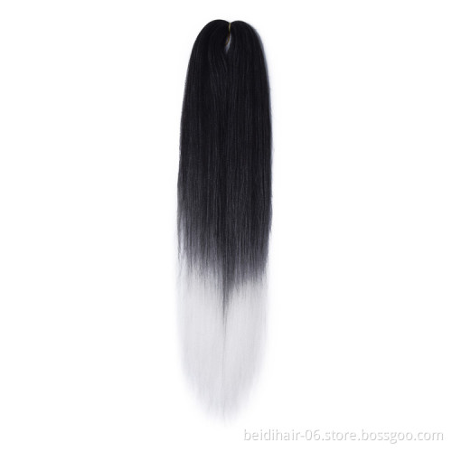 28 inch EZ Braiding Hair Hot Water Setting Yaki Straight Soft Jumbo Braid Japanese Synthetic Kaneka Easy Braids Prestretched